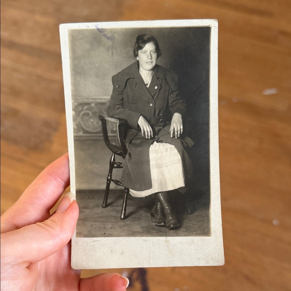 Antique Black and White Photograph “Thelma when single”